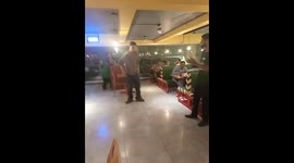 Dancing at broadway pizza restaurant