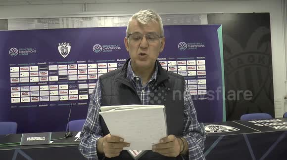 Alexios Tsatsoulis' comments on the Basketball Champions League (BCL) PAOK-Dijon 66-70