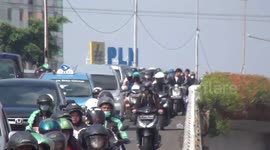 Mothers caught in traffic raids in Tanah Abang, Central Jakarta