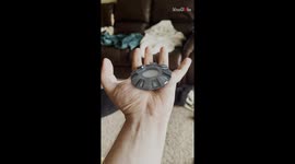 Tech enthusiast has the whole world in his hands, thanks to his holographic projector