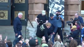 Ed Sheeran gives away his guitar to 10-year-old fan during impromptu concert in Ipswich, England
