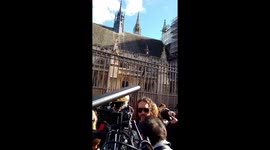Russel Brand at rally in support of Julian Assange
