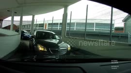 Dashcam footage captures moment Renault hits Vauxhaul which almost hits me in Wythenshawe, Manchester