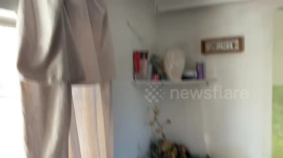 How to make lovely, cheap,no sew curtains from painters dropcloth.,