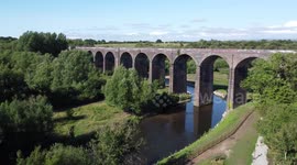 4K DJI drone footage from Reddish Vale Country Park in Stockport UK