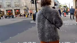 Being barefooted in central London