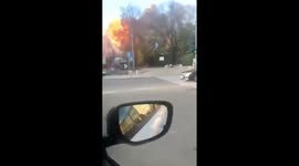 Aftermath of rocket attack in Kyiv: multiple fires and huge smoke clouds