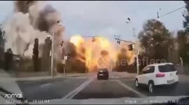 Dnipro missile strike caught on dashcam as motorists attempt to flee