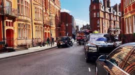 London Fire Brigade Attends Address At Hans Crescent in Knightsbridge, SW3