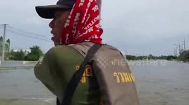 Drowning squirrel rescued from flood then brought back to life with CPR