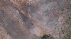 Massive landslide hits Wang Shan & debris flows for 2 days straight!