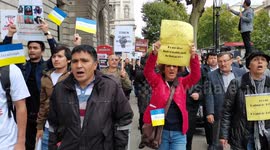 Demonstration Hazaras March to Parliament square, UN should recognise #Hazaragenocide, London, UK