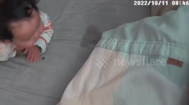 Baby avoids injury after swallowing and spitting out thumb tack