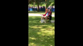 'Act of Kindness' - Man with a golden heart & beautiful smile feeds animals in park