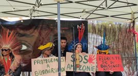 Gathering for the Amazon region. Paris, Nation to Bastille, France. #IndigenousRights. 15 oct 2022