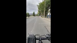 just a little ride outside, kinda fun while riding on the road