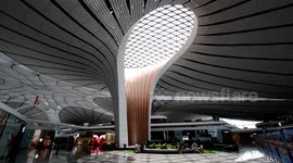 Stockshots of Beijing Daxing International Airport in China