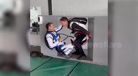 Skydivers complete UK's first wireless zipwire flight at 15,000ft