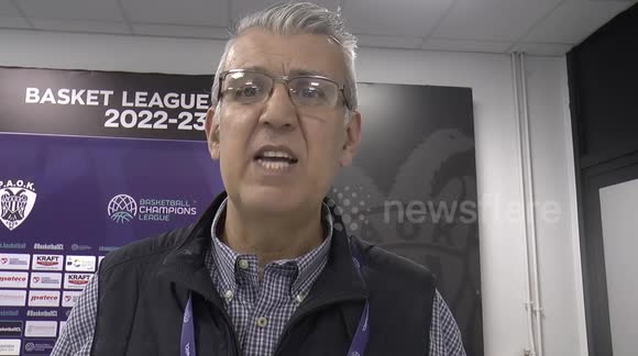 Alexios Tsatsoulis' comments on the Basketball Champions League (BCL) game PAOK-Dinamo Sassari 88-68