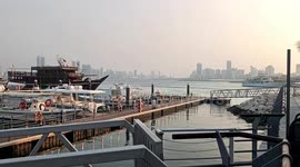 It's a tourist port in Bahrain, vanishing Beatty of sunset , fisher man going for the hunt , returning boats