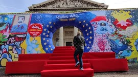 Lennon Wall: 35 x 5 meters artwork celebrating freedom and energy on display in Paris