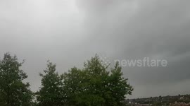 Powerful Storm bangs into Buckinghamshire with Hail strong winds and Heavy Rain
