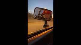 Riding off into the sunset in our Triumph Spitfire 1500 sports car