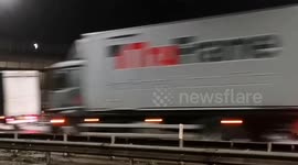 Heavy rainfall from throughout the night still affecting the A406 Motorway as water has partly flooded the Motorway