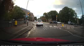 Dangerous overtake on a zebra crossing nearly hitting a woman in Belvedere, London