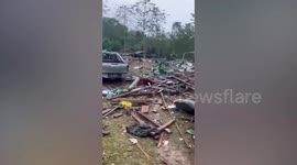 Aftermath of deadliest air strike targeting rebels in Myanmar: at least 50 killed