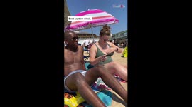 When you're smart enough to realize that the hot beach sand is no joke