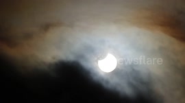 Partial Solar Eclipse seen from West Yorkshire,UK