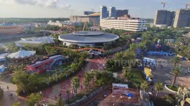 Skyrail Cableway in Haichang Ocean Park In Pudong, Shanghai, China