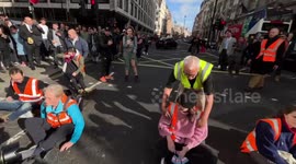 Angry drivers drag Just Stop Oil protesters out of road