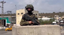 An Arab and foreign diplomatic delegation visits the city of Nablus amid an Israeli military lockdown, in the West Bank