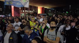 Protesters took to the streets against political censorship in Sao Paulo, Brazil