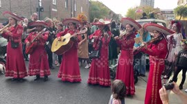 Day of the Dead Festival procession on East London's Columbia Road