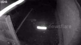 Spooky creepy crawly caught on cctv in the dark, Derbyshire Uk