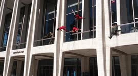 BANDALOOP rehearsal at Lincoln Center In New York, NY, USA