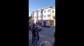 Fire in San Francisco California at 4pm 11/1/22 on Golden Gate avenue