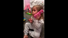 Confident Welsh kid brings out her thick American accent while pretending to be a Customer Service Rep