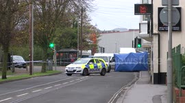 Murder scene, Bath Street, Weymouth, Dorset UK