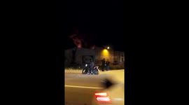 Cloud of toxic smoke rising into the sky in Malaga, Spain