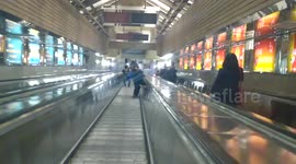 Longest escalator in China takes two-and-a-half minutes to reach ground