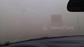 Dust storm on I-90 in Vantage, WA - 11/17/2015
