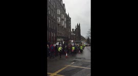 Peace march in Edinburgh