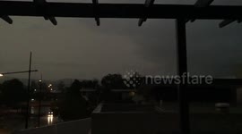 Lightning strikes a TV Station Antenna in Brisbane, Australia