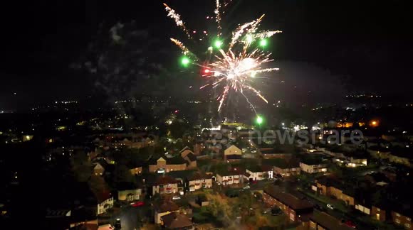 UK drone pilot captures stunning close-up fireworks display in Harrogate