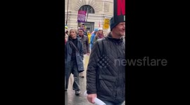 Protest against the cost-of-living crisis  in London, UK