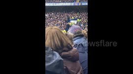 Football fan stretchered out of Stamford Bridge after collapsing in the stands during Chelsea vs Arsenal